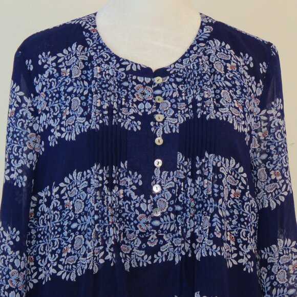 NWT Daniel Rainn Adjustable-Sleeve Half-Button Front Lined Blouse Size S (C1750) - Picture 1 of 9